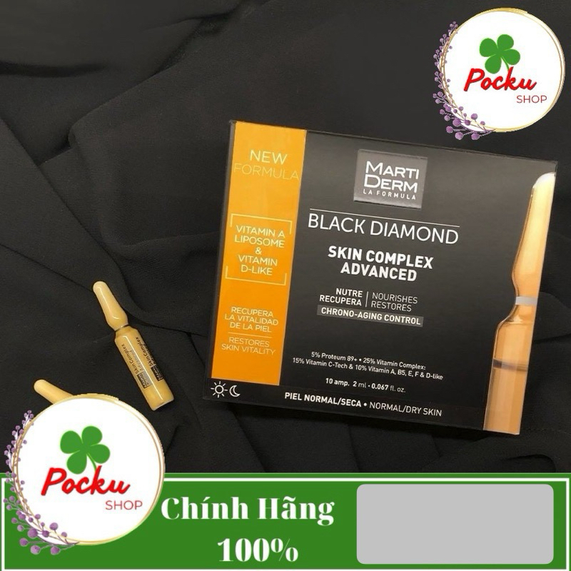 [Lẻ 1 vỉ 5 ống] Serum / Ampoule làm sáng da chống lão hóa Black Diamond