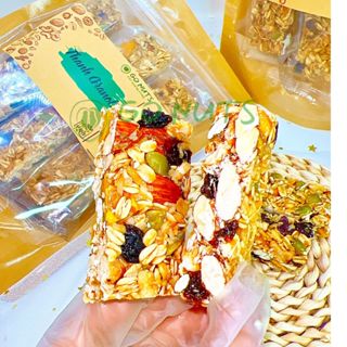 Thanh Granola túi 250g GO NUTS Granola bar Thanh hạt dinh dưỡng mix Bánh ngũ cốc ăn kiêng hỗ trợ giảm cân bánh healthy