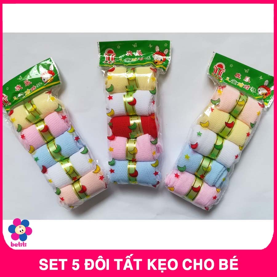 Set 5 Đôi Tất Lưới Mỏng, Tất Kẹo Cho Bé