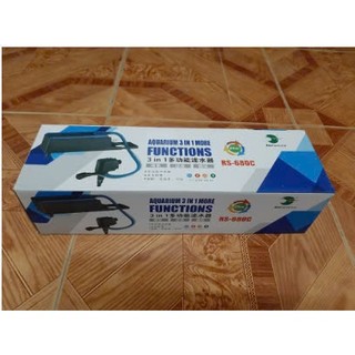 (tặng bông lọc) máy lọc nước bể cá cảnh rs 680c (ba chức năng: bơm, lọc, thổi khí, phù hợp cho bể từ 60 - 80cm)