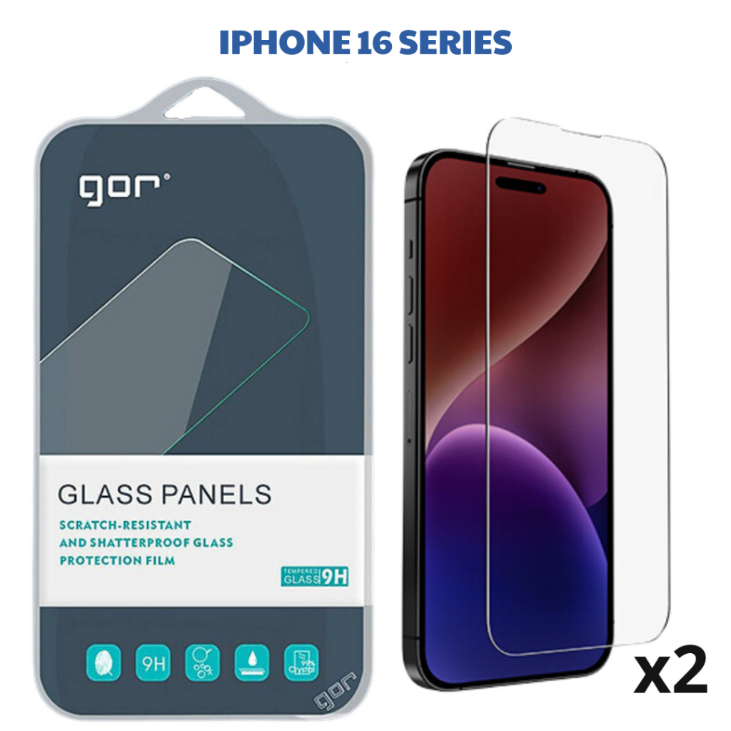 Combo 2 kính cường lực Gor cho iPhone 16 / 16 Plus / 16 Pro / 16 Pro Max