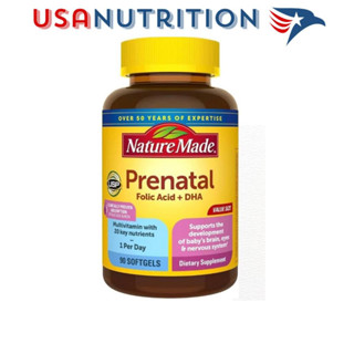 [Chính hãng web] Prenatal Multivitamin Folic Acid + DHA ''Nature Made'' 90 viên : Vitamin tổng hợp dành cho mẹ bầu
