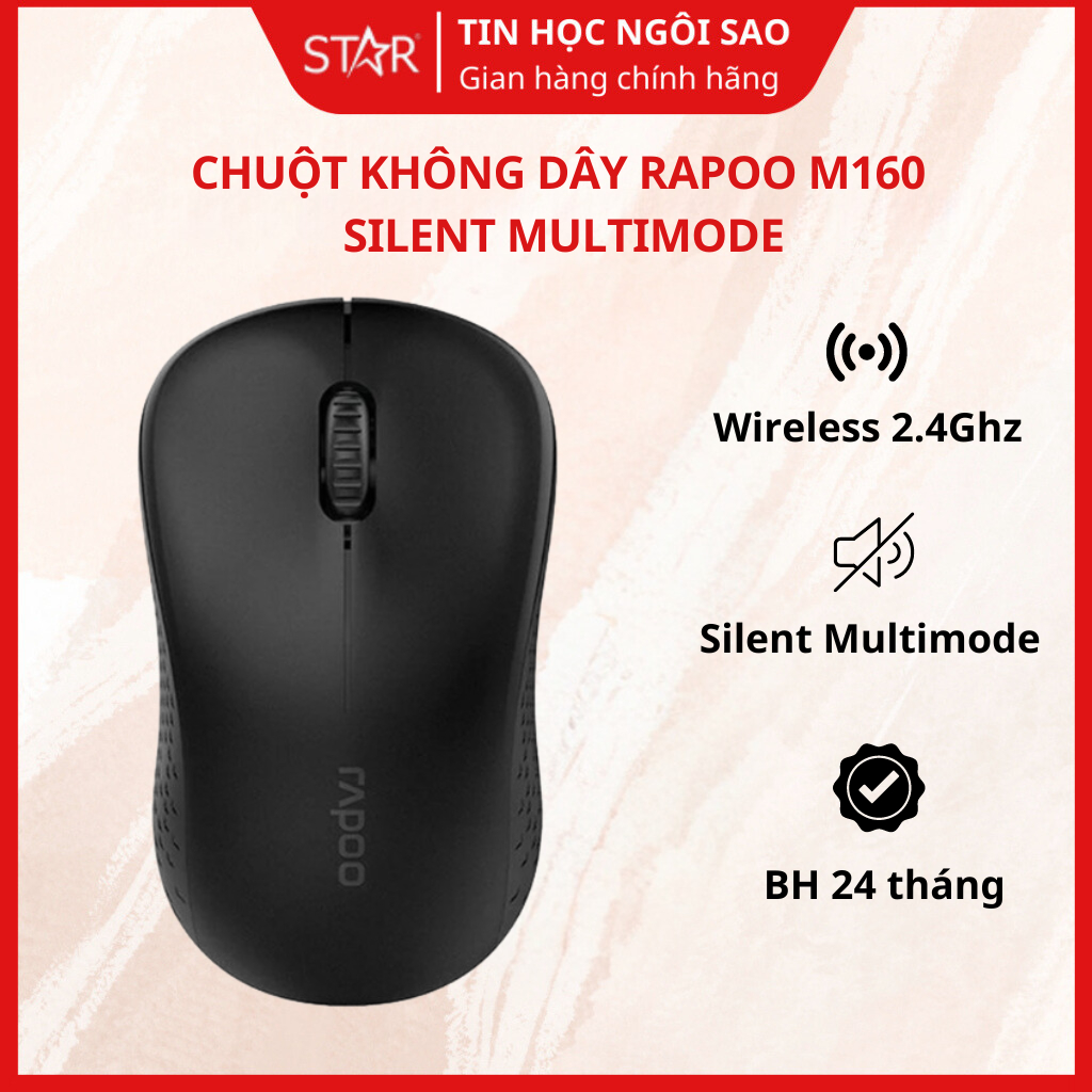 Chuột Không Dây Rapoo M160 Silent Multimode - Bảo hành 24 tháng