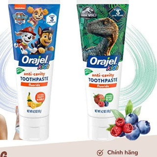 ( có bill nhập) Kem đánh răng Orajel Kid cho bé 2-10 tuổi