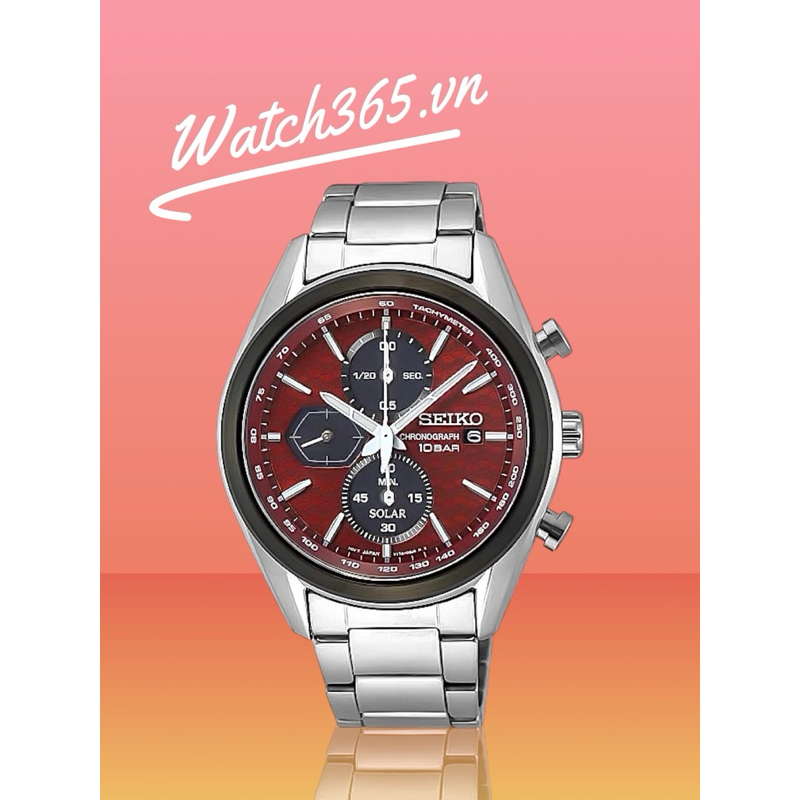Đồng hồ Nam Seiko Chronograph Red Solar SSC771P1