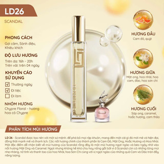 Tinh Dầu Nước Hoa LD , SCANDAL 12ml - LD PERFUME OIL Chính Hãng , Gợi Cảm Sành Điệu Thu Hút , Nước Hoa Nữ Thơm Lâu