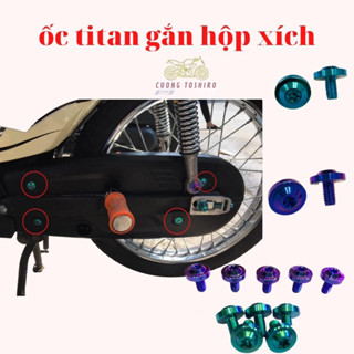Ốc titan gr5 gắn hộp xích xe wave 50 100 110 2007 - 2022 hàng chính hãng không phai màu hàng chính hãng