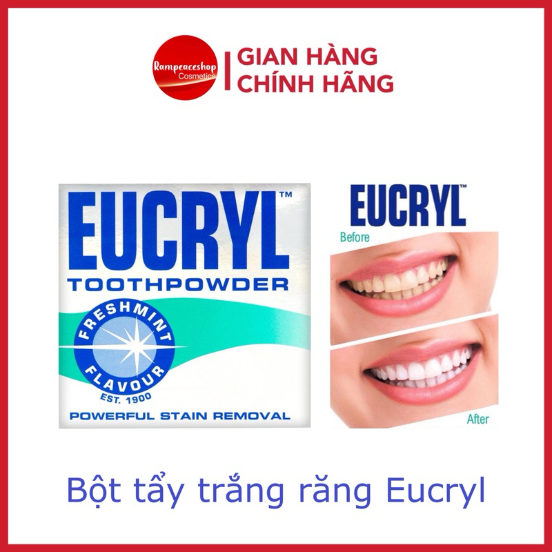 (Date 01/2025) Bột làm trắng răng Eucryl Toothpowder – Anh