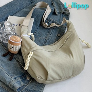 Túi Vải Đeo Chéo Bánh Bao Bán Nguyệt LOLLIPOP BAGS Túi Canvas Đeo Vai Đi Học Nam Nữ Basic Chần Bông Chống Thấm Nước