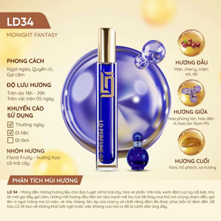 Tinh Dầu Nước Hoa LD , MIDNIGHT FANTASY 12ml - LD PERFUME OIL , Quyến Rũ Gợi Cảm Ngọt Ngào , Nước Hoa Nữ Thơm Lâu