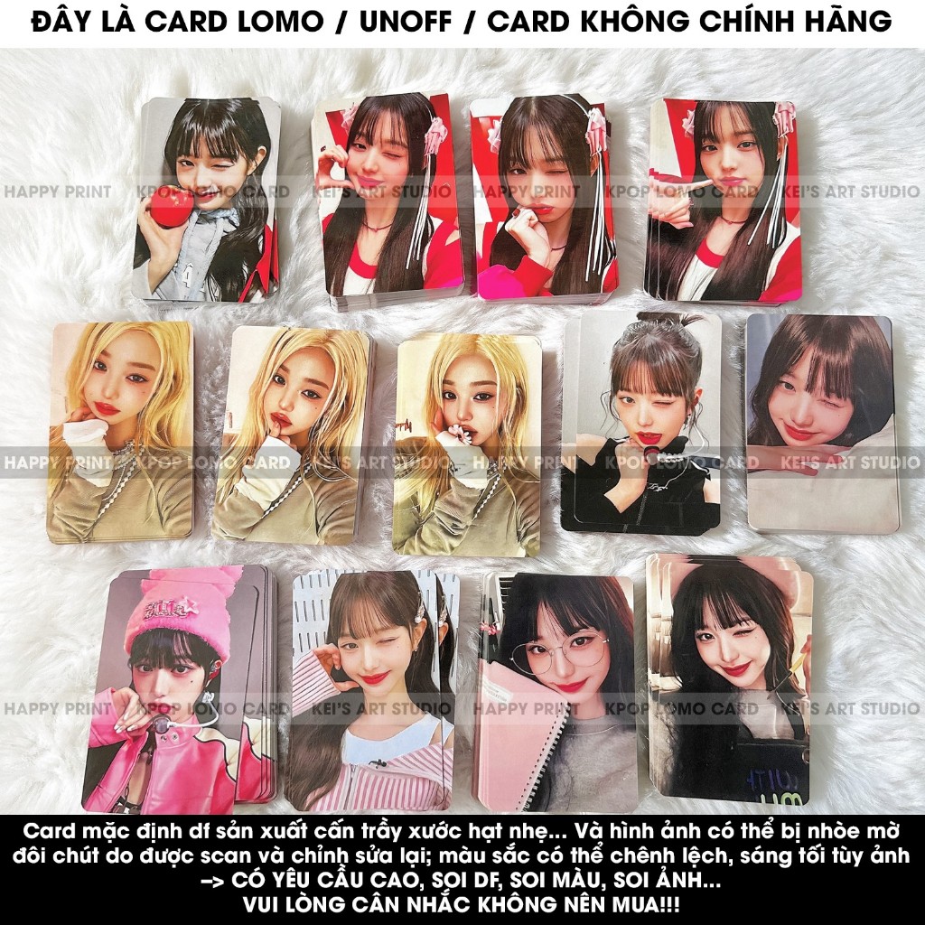 [CARD LOMO  MUA 3 TẶNG 1] Tổng hợp WONYOUNG IVE MINE, card lomo unoff wonyoung, wony, wy, photocard,