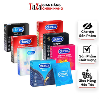 Combo Bao Cao Su Durex Invisible, Performa, Pleasuremax, kingtex, Fetherlite, Ultima (Hộp 3c)