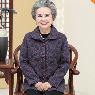 Áo khoác trung niên nữ, áo dạ cho người già, áo khoác bà già