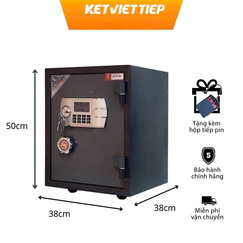 Két Sắt Mini Gia Đình Điện Tử Việt Tiệp Chống Cháy Thông Minh Kết Hợp 2 Chế Độ Cơ và Điện Tử