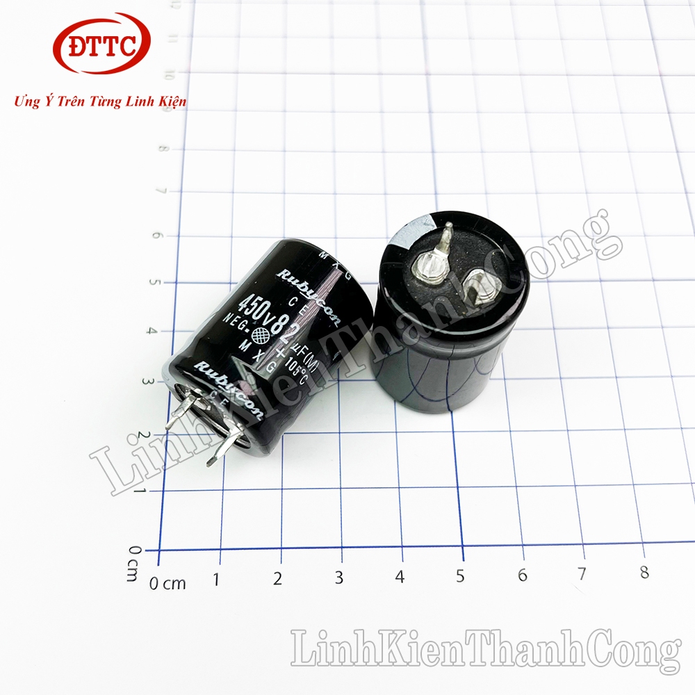 Bộ 5 Chiếc Tụ Hóa 82uF 450V 22x30mm Chân Cứng
