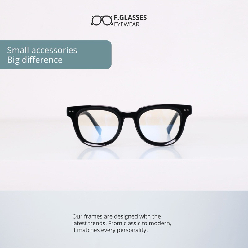 MẮT KÍNH SANTA - F.GLASSES (BLACK)