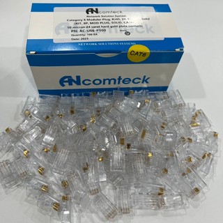 Hạt mạng Cat6 UTP ANCOMTECK AC-US6-P100, chân sole đồng rãnh to chính hãng