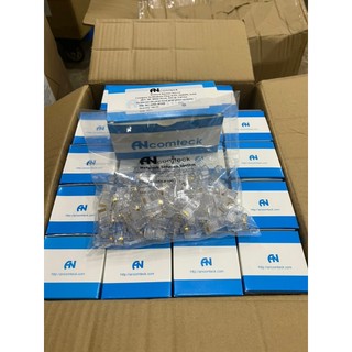 Hạt mạng Cat6 UTP ANCOMTECK AC-US6-P100, chân sole đồng rãnh to chính hãng