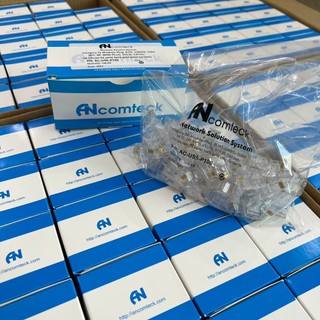 Hạt mạng Cat6 UTP ANCOMTECK AC-US6-P100, chân sole đồng rãnh to chính hãng