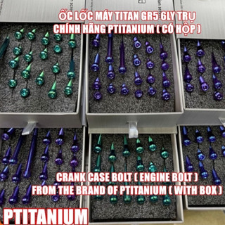 ốc titan gr5 lốc máy trụ cho wave dream winner x sonic satria raider exciter (titanium grade 5 crank case pillar head)