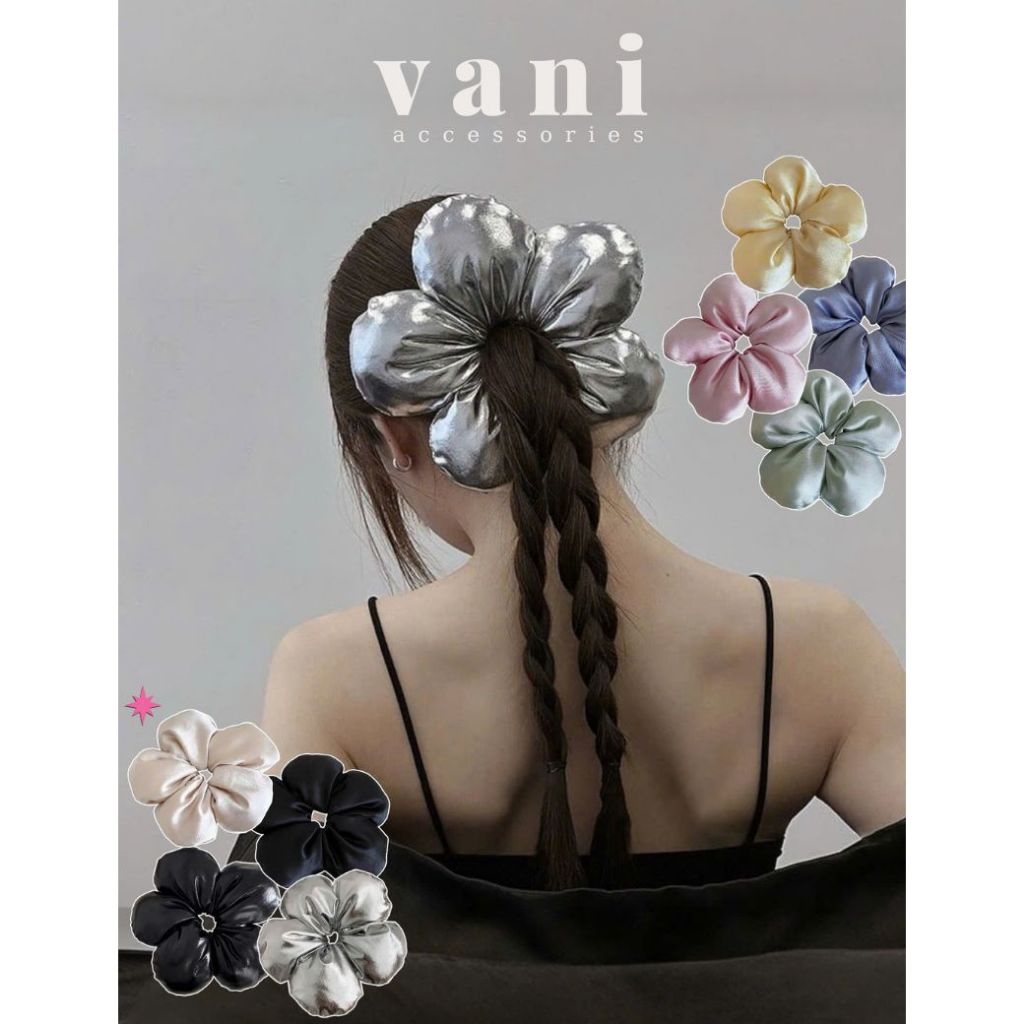 Cột Tóc Bông Hoa Phồng Siêu To 5 Cánh - Vani Store - PKT406