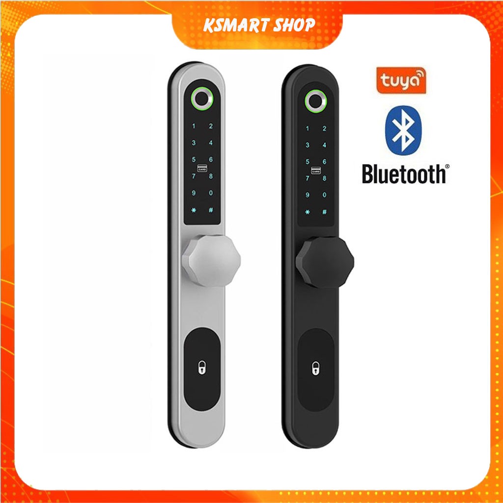 Khóa vân tay cửa nhôm lùa Tuya bluetooth
