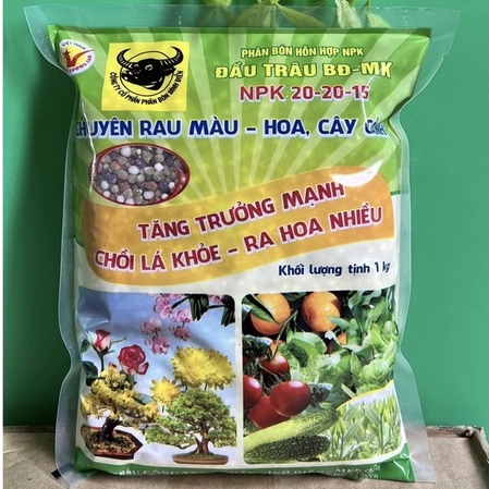Phân Bón Đầu Trâu NPK 20-20-15 (Gói 1kg)