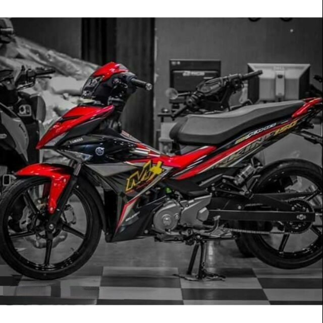 Tem rời MX King đỏ đen Exciter 150
