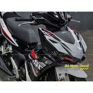 TEM RỜI RS150R ĐỎ DÁN XE WINNER X V3 MÀU TRẮNG ĐEN 2024