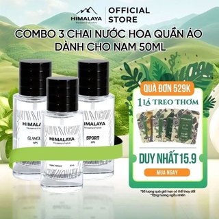 Combo 3 chai nước hoa quần áo Himalaya dành cho Nam 50ml