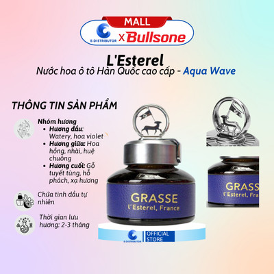 [HỎA TỐC] Nước Hoa Ô Tô Bullsone Grasse Aqua Wave HQST25 - Dung tích 110ml