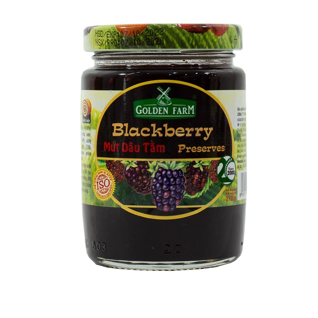 Mứt dâu tằm Golden Farm (210g)
