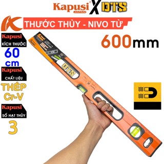  Thước thủy đế từ 60cm Kapusi chính hãng | Thước nivo có nam châm thép CR-V siêu bền chính xác tuyệt đối livo cân bằng 