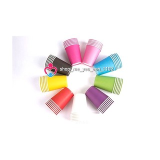 Cốc giấy nhiều màu sét 10 cái