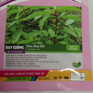 Gói 20g hạt giống rau đay đỏ