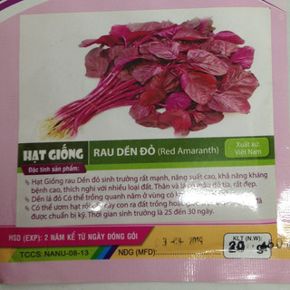 Gói 20g hạt giống rau dền đỏ - Nanuseeds