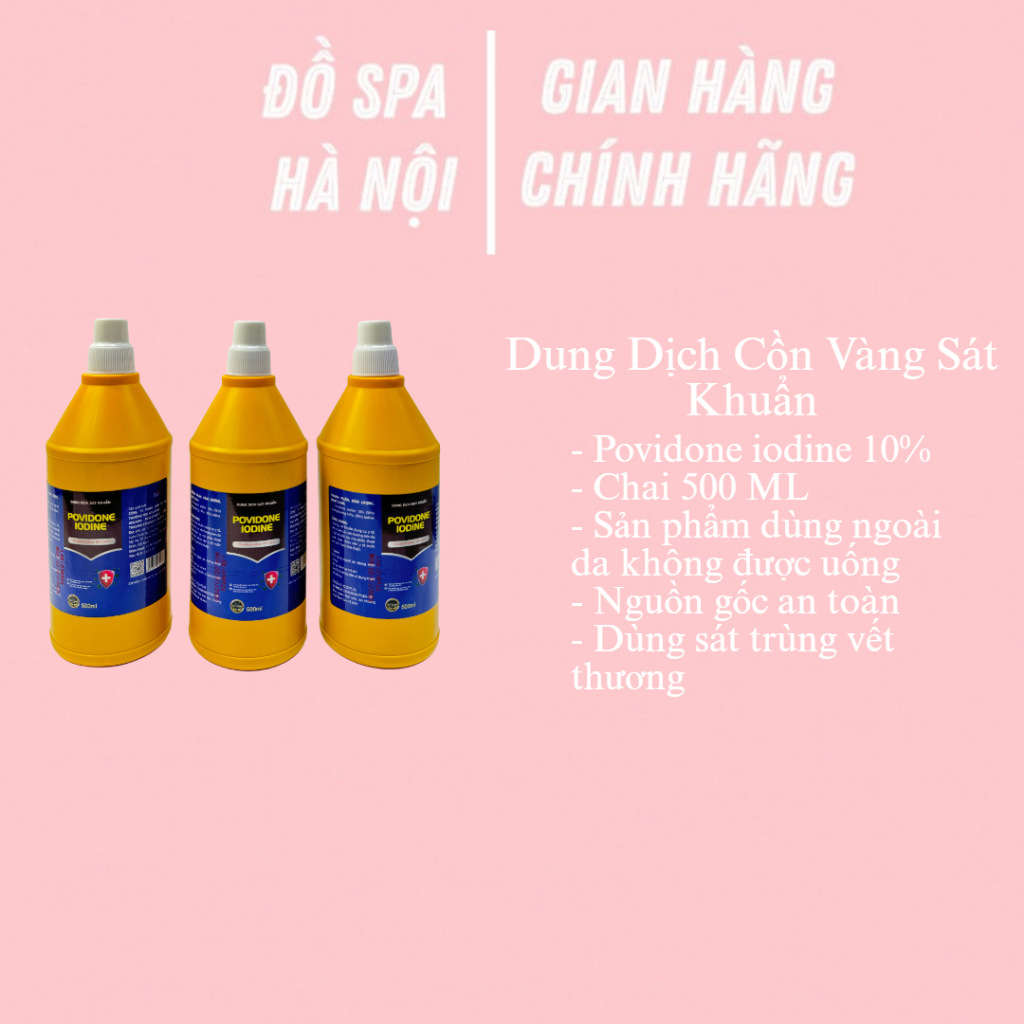 Dung dịch cồn vàng sát khuẩn povidone iodine 10%
