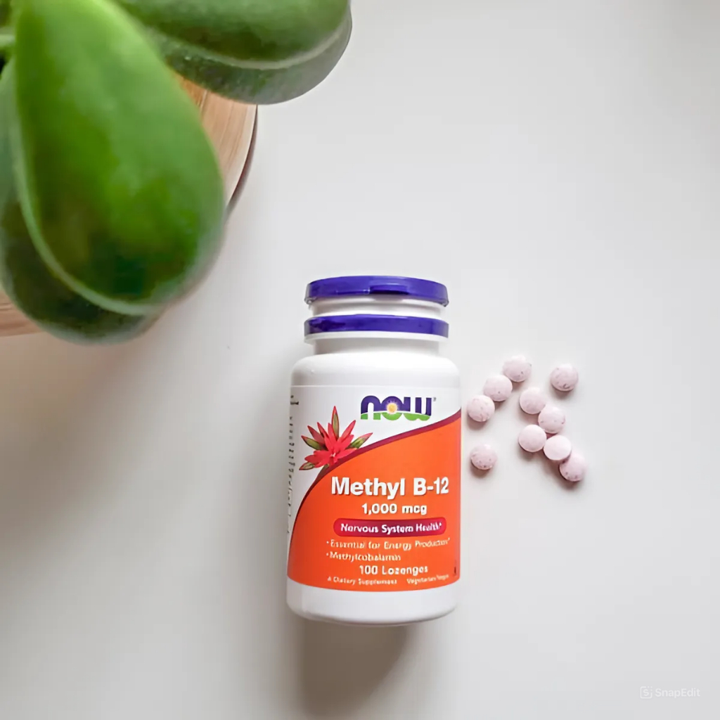 Viên Vitamin B12 Methyl Now 1000mcg (100 viên ngậm) bổ máu bổ não, giảm rụng tóc, suy nhược cơ thể