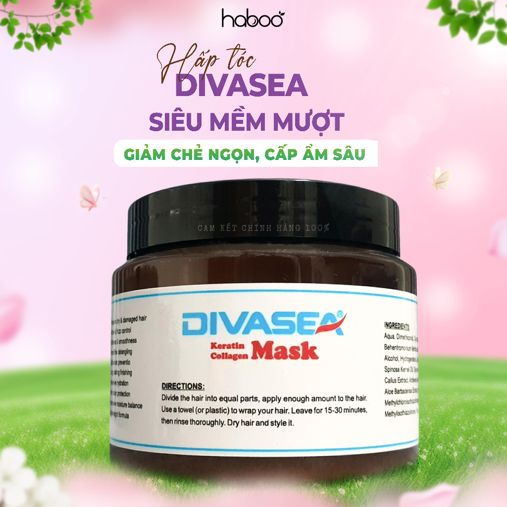 Hấp phục hồi DIVASEA chuyên dùng ủ lạnh cho tóc hư tổn nặng, tóc khô xơ yếu, gãy rụng, giảm rụng tóc