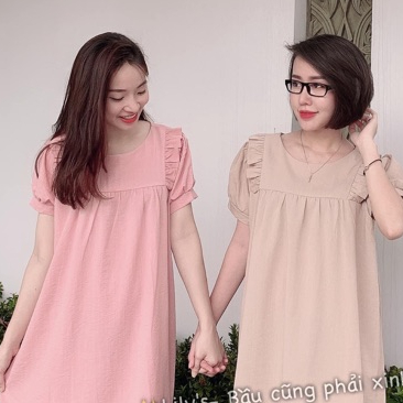 Váy xinh thời trang bầu bí bon chen