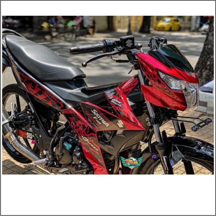 Tem Rời Satria đỏ đen Candy (V)