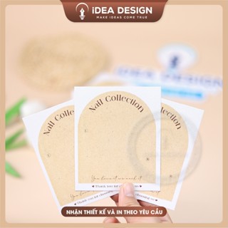    MỚI   Bìa Nailbox Giả Kraft - Size 9x11cm - Thẻ nail box kraft siêu đẹp - In Bìa Nailbox theo yêu cầu 