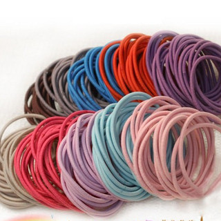 Set 100 Chun Buộc Tóc Kèm Túi Zip,Túi 100 Chun Cột Tóc Nhiều Màu Cho Bé,Dây Cột Tóc Co Giãn