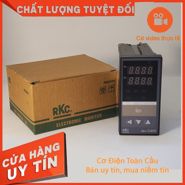Bộ điều khiển nhiệt độ ( đồng hồ nhiệt độ ) RKC REX-C400 Relay, RKC REX-C400 SSR mặt 48x96 45x92