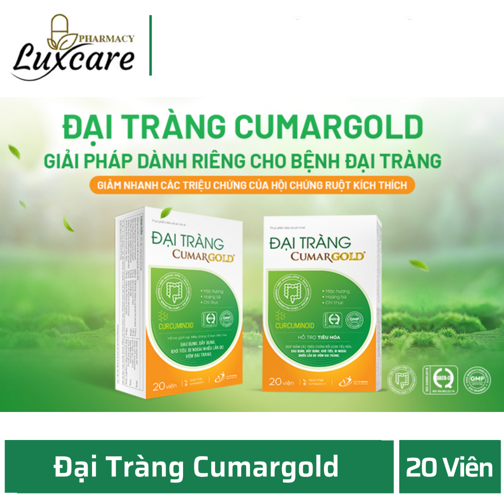 Đại Tràng Cumar Gold cải thiện tình trạng rối loạn tiêu hóa (hộp 20 viên) - Luxcare Pharmacy