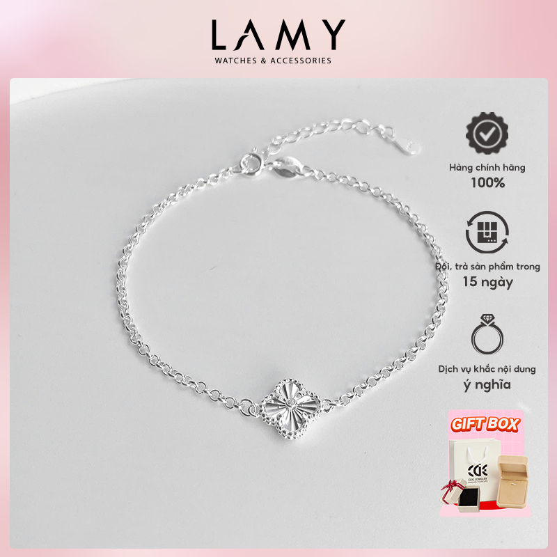 Lắc tay bạc LAMY Lucky Four Leaf Bracelet Silver 2233