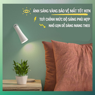 Đèn ngủ treo đầu giường đèn bàn học, đọc sách đầu giường mini đèn led treo tường đa năng Lenca