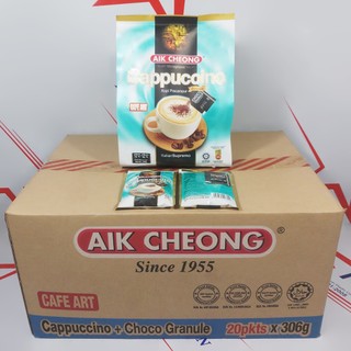 05 bịch Cà phê Cappuccino Aik Cheong (mỗi bịch 306g x 12 gói nhỏ 25g)