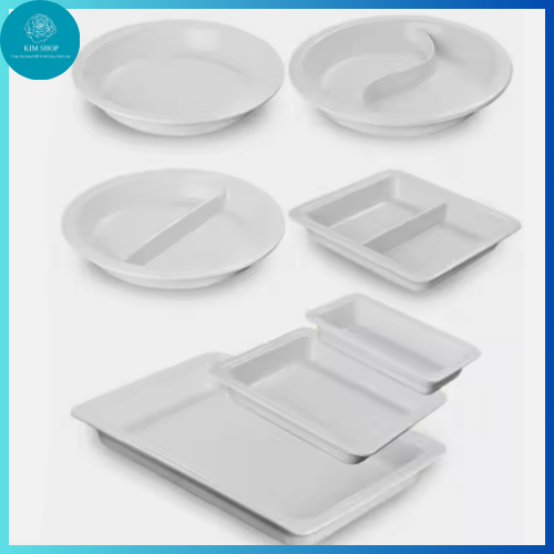 KHAY GN SỨ 1/1, KHAY SỨ TRẮNG DUNG CHO NỒI HÂM BUFFET, KHAY SỨ CHỮ NHẬT, KHAY SỨ TRÒN