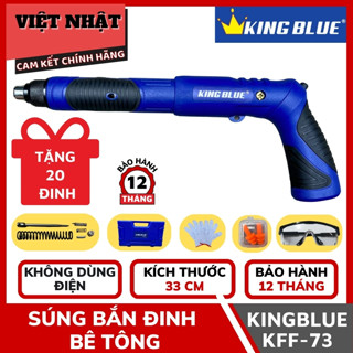 Súng bắn đinh ty bê tông KingBlue KFF-73 hàng loại 1 chính hãng cao cấp, có thể điều chỉnh tay cầm - tặng 20 đinh